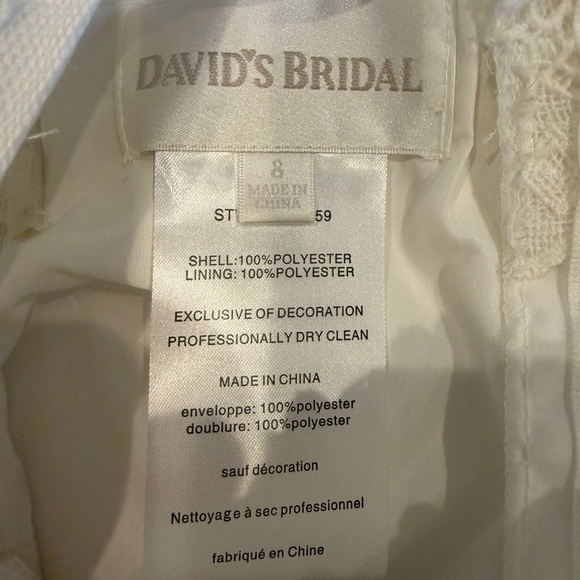 David's Bridal Ivory Flower Girl Dress - Picture 3 of 3
